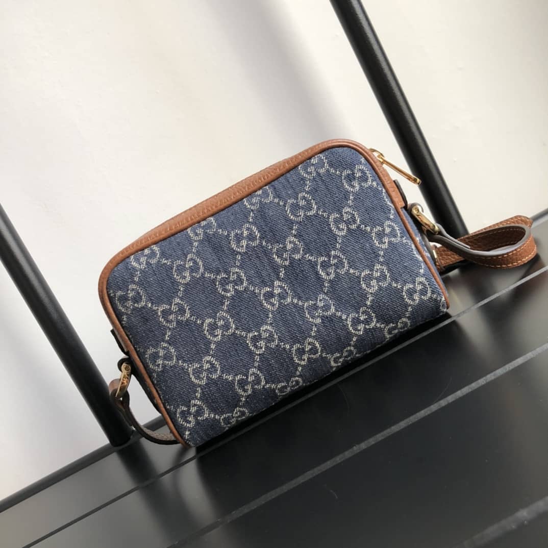 Gvc*1 Ophidia GG Svp*me Mini Shoulder Bag Replica Blue 517350