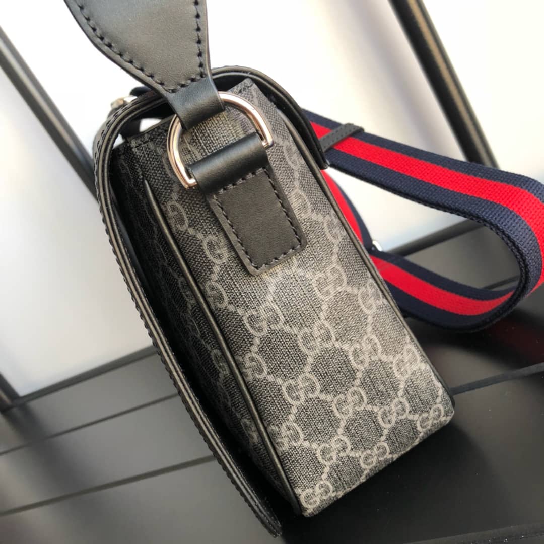 Gvc*1 GG Gvc*1ssima Medium Canvas Crossbody Bag Replica Black 449172