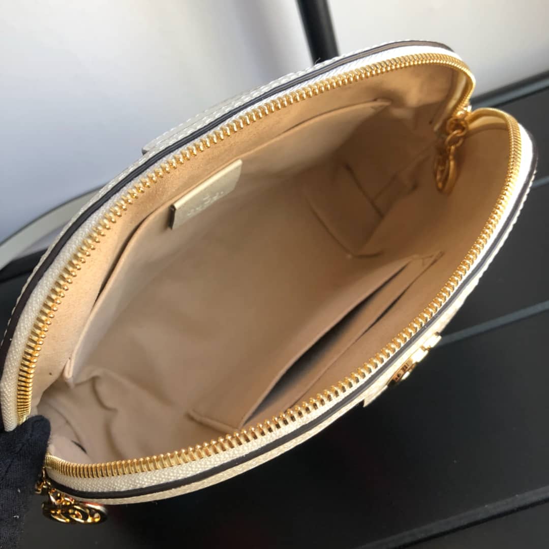 Gvc*1 GG Svp*me Ophidia Small Rounded Top Shoulder Bag Replica White 499621