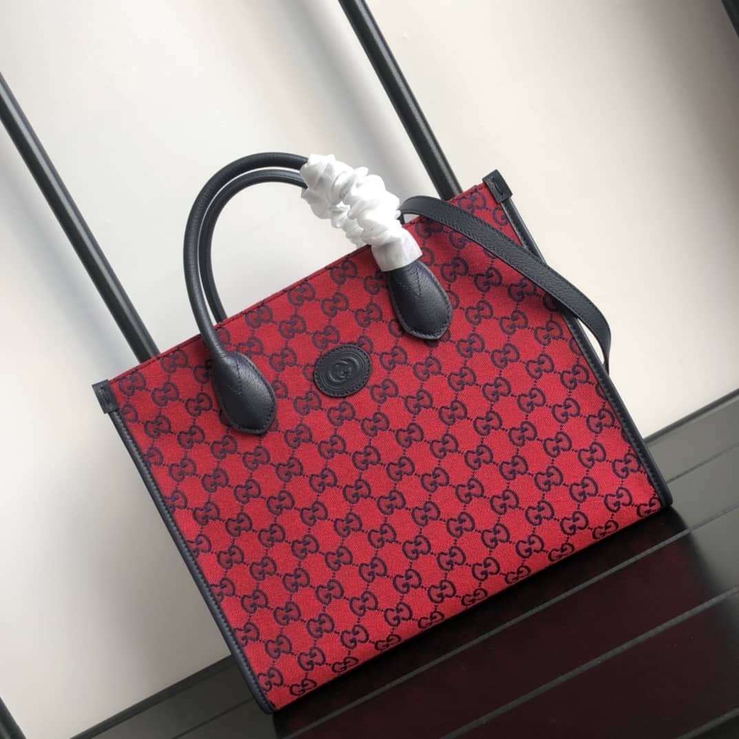 Gvc*1 Canvas GG Svp*me Small Tote Replica Red 659983