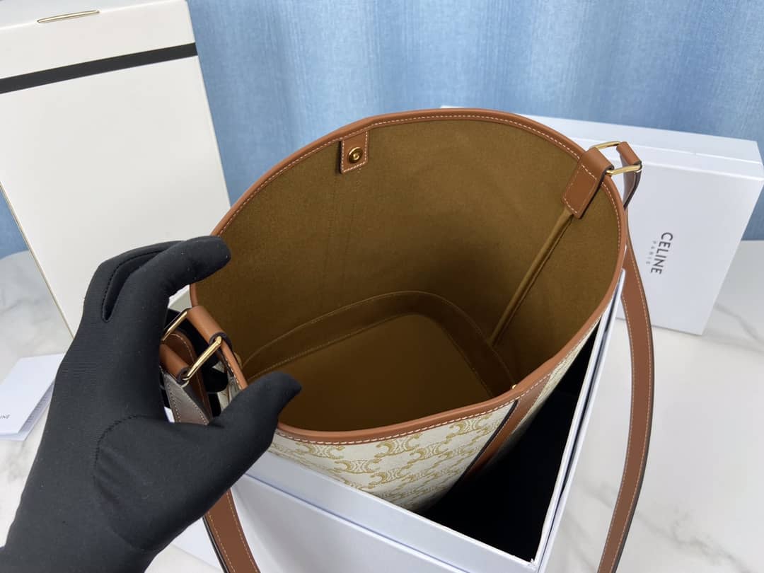 Ce1i*e Triomphe Bag Dupe Canvas Replica Bucket Bag