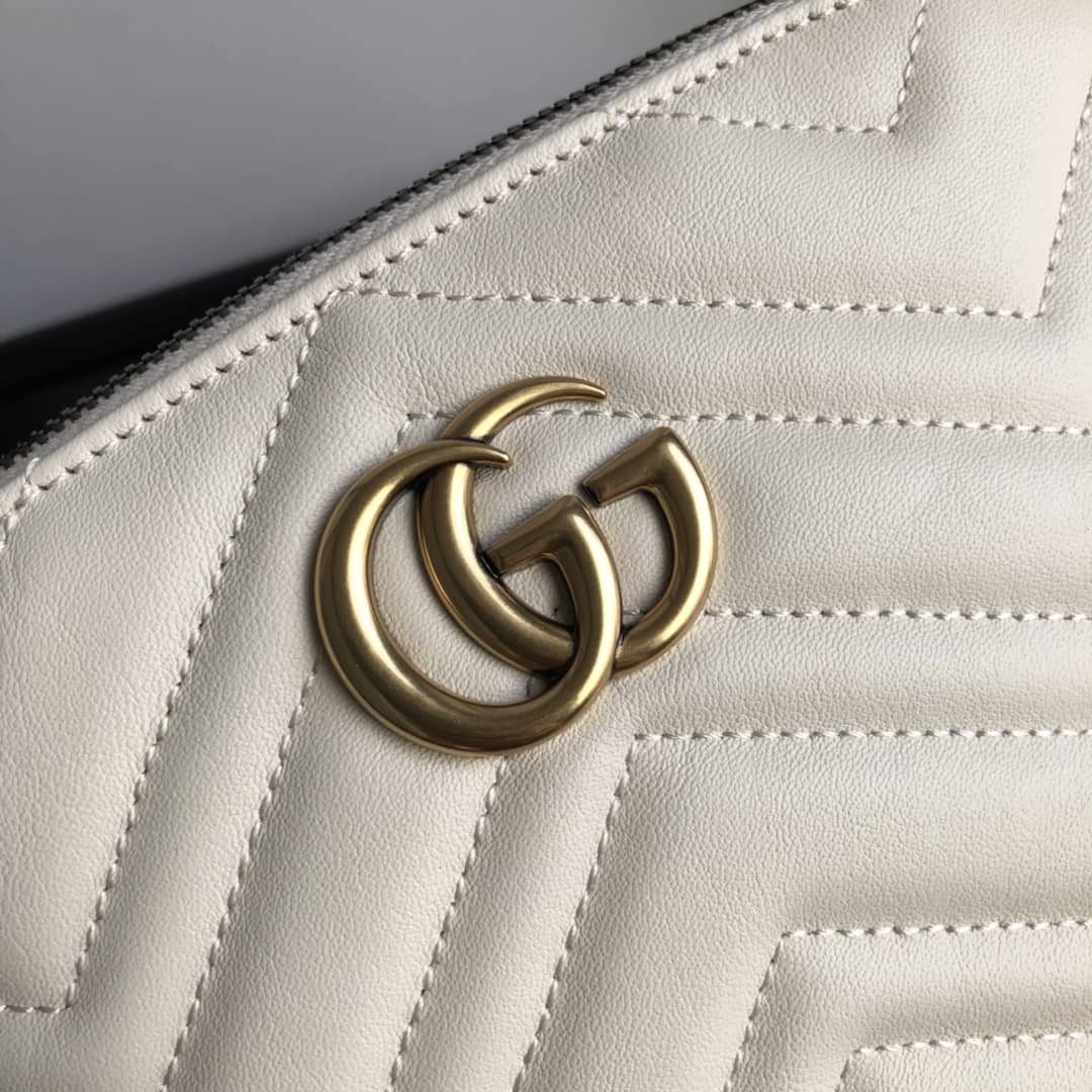 Gvc*1 GG Marmont Quilted Vanity Bag Replica White 625690