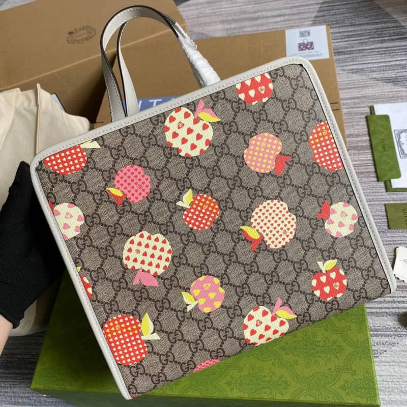 Gvc*1 GG Svp*me Kids Girl Tote Replica Gray 605614