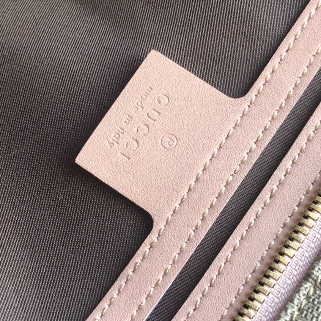 Gvc*1 GG Plus Large Zip Top PVC Replica Tote Gray Pink 211137