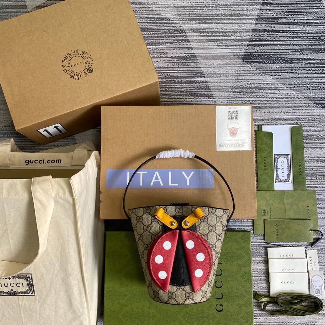 Gvc*1 Children Ladybug Bucket Bag Replica 666277