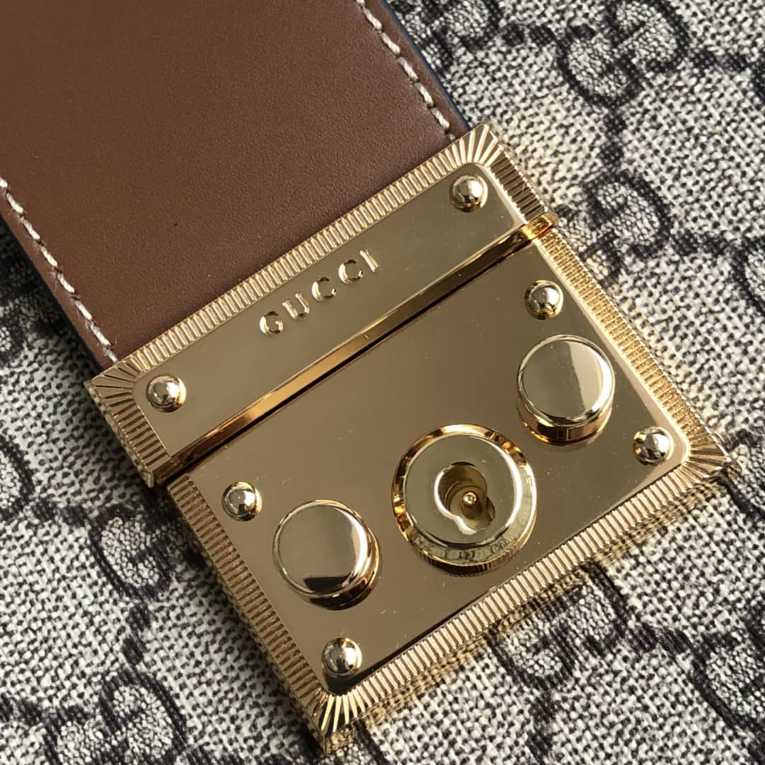 Gvc*1 Padlock Medium GG Svp*me Shoulder Bag Replica Brown 479197