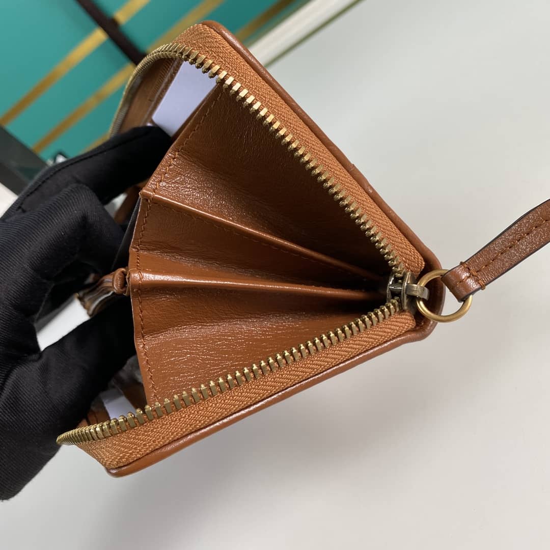 Gvc*1 GG Marmont Large Zip Around Wallet Replica 443123