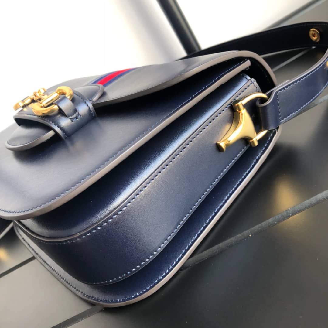 Gvc*1 Horsebit 1955 Shoulder Bag Replica Blue 602204