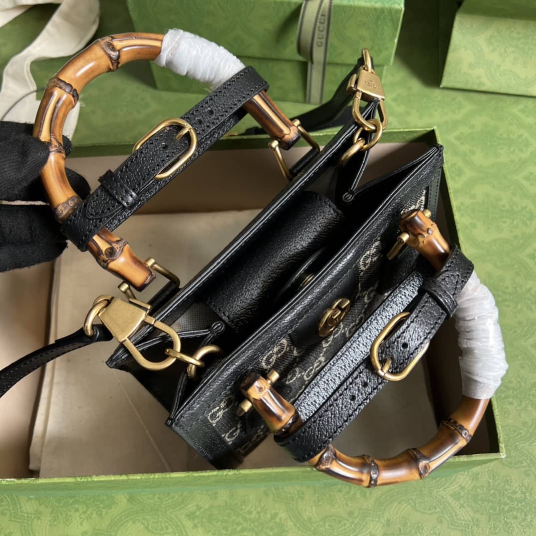 Gvc*1 Diana Mini Black 655661 Replica Tote Bag