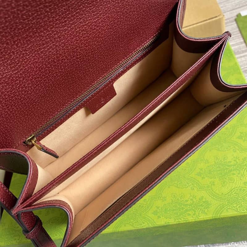 Gvc*1 Ophidia Small Top Handle Bag Replica Red 651055