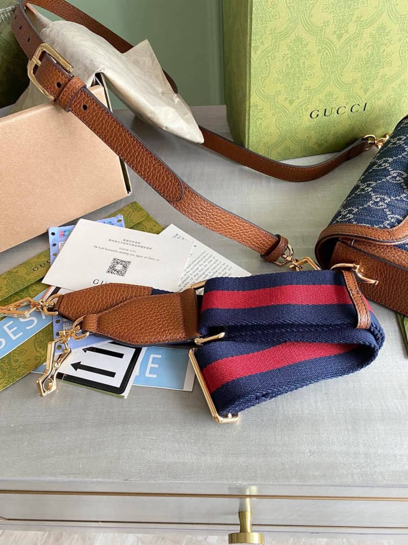 Gvc*1 Horsebit 1955 Mini Bag Replica Blue 658574