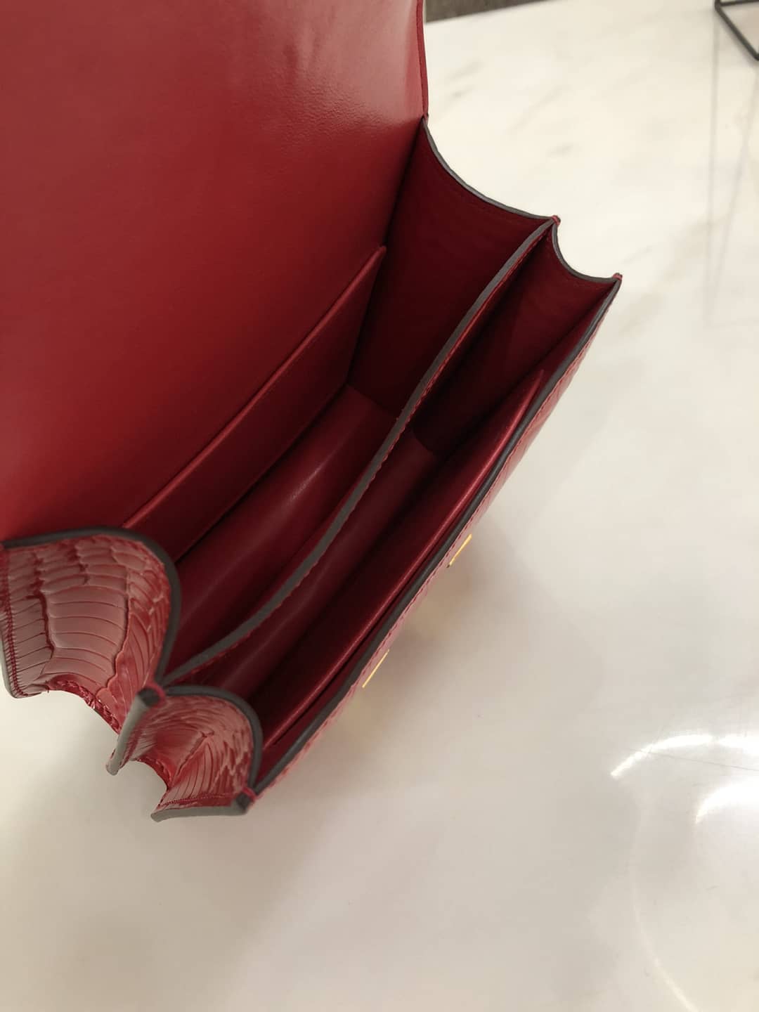 H**me5 Replica Constance 18CM Crocodile Shiny Bag