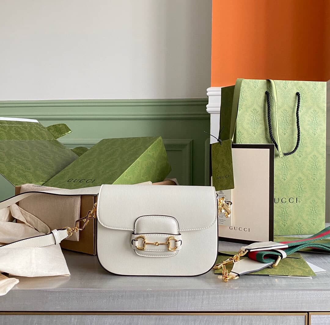 Gvc*1 Horsebit 1955 Mini Bag Replica White 658574