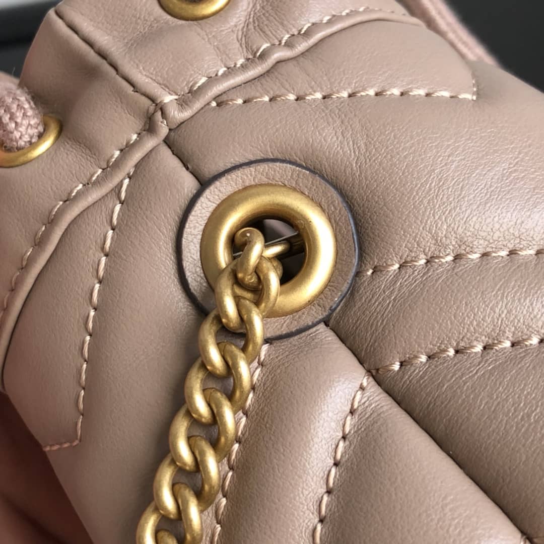 Gvc*1 GG Marmont Mini Bucket Crossbody Bag Replica Pink 575163