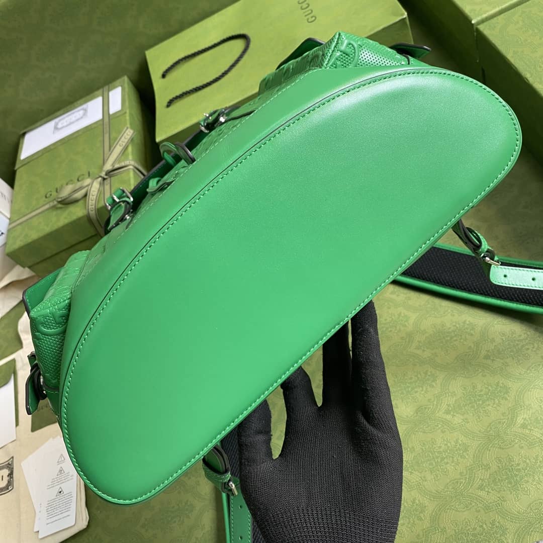 Gvc*1 GG Embossed Backpack Replica Green 625770