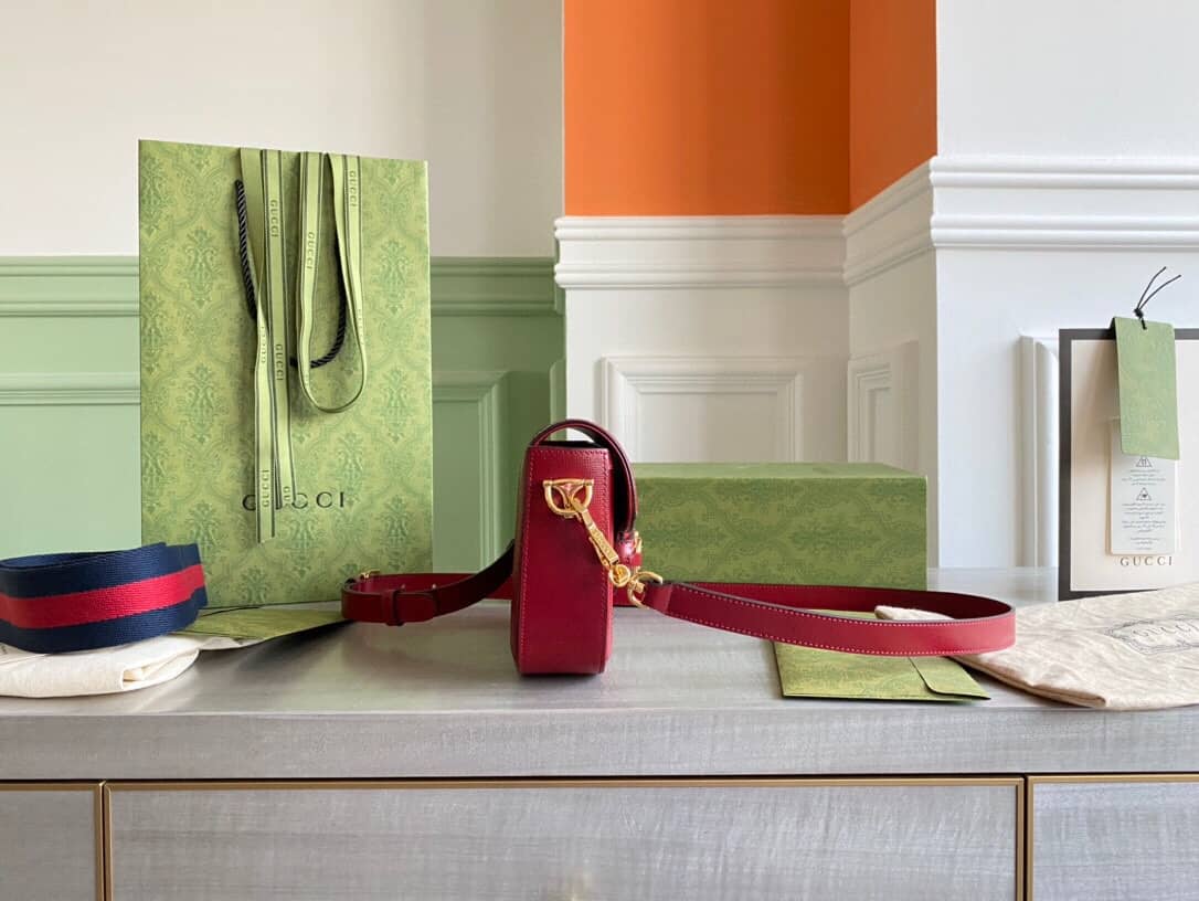 Gvc*1 Horsebit 1955 Mini Bag Replica Red 658574