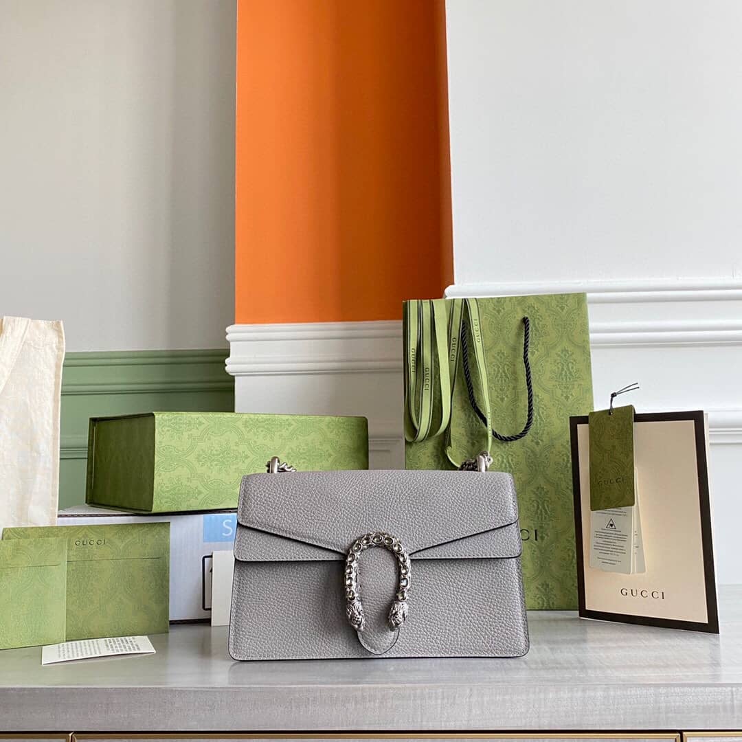 Gvc*1 Dionysus Dupe GG Svp*me Dionysus Chain Replica Shoulder Bag Gray 400249