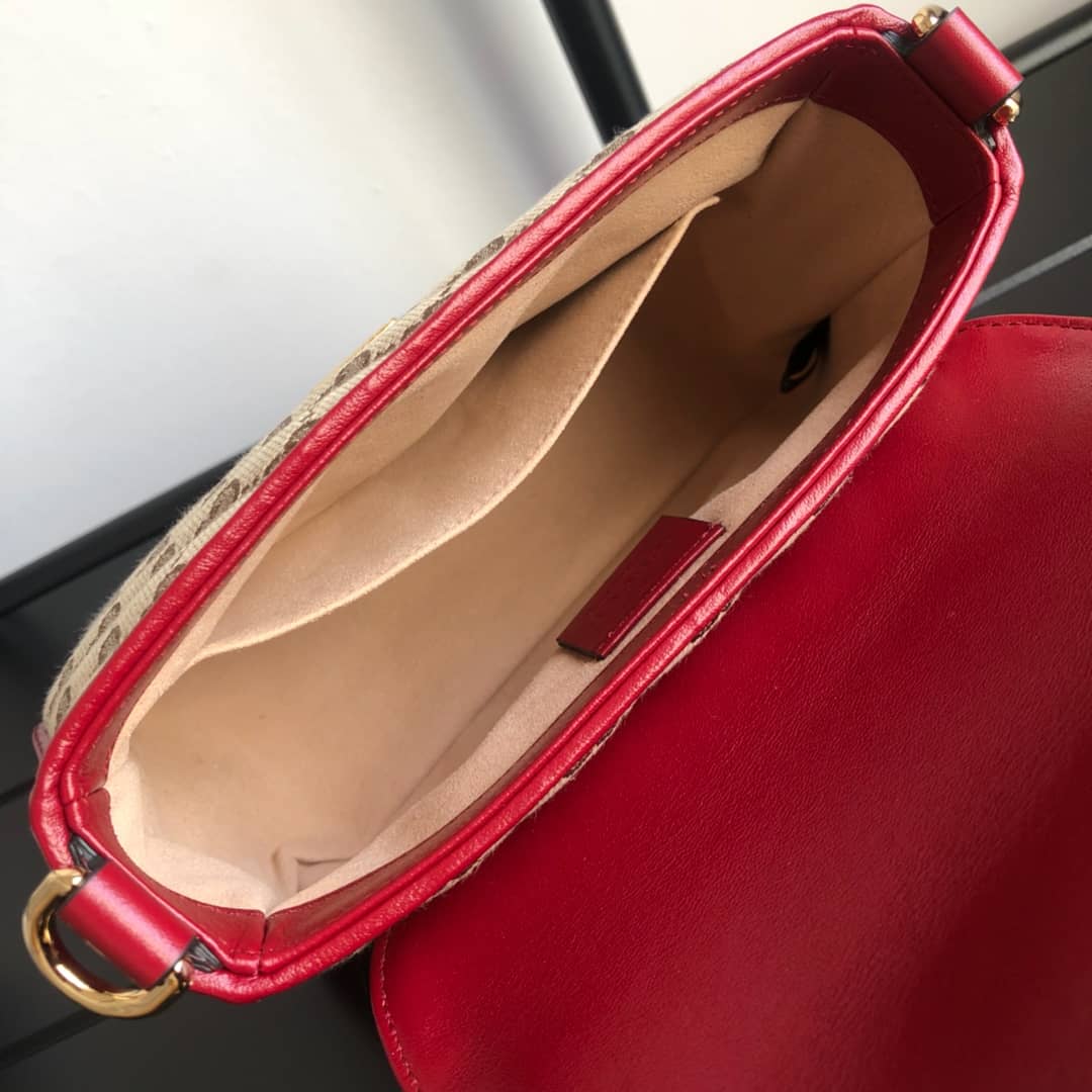 Gvc*1 GG Marmont Mini Top Handle Bag Replica Red 583571