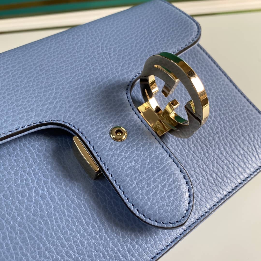 Gvc*1 Interlocking Leather Chain Crossbody Bag Replica 510304