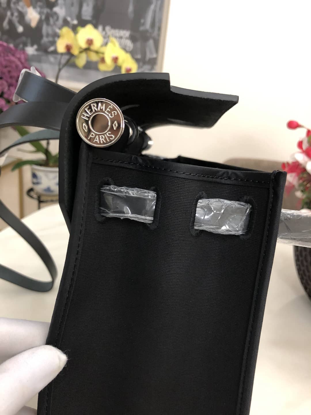 H**me5 Bag Replica 31 Canvas Leather HerBag