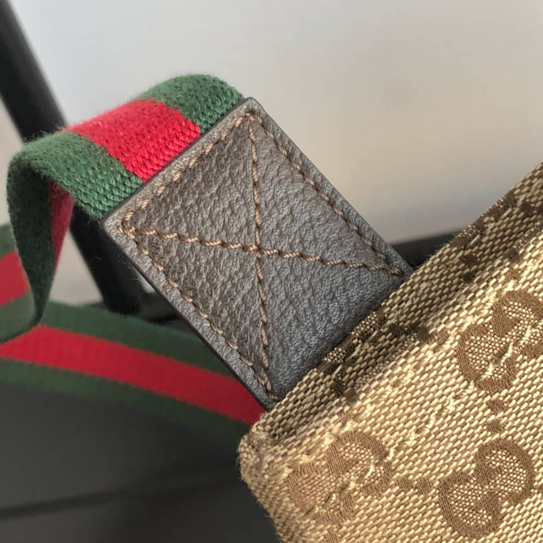 Gvc*1 GG Monogram Canvas Web Small Messenger Bag Replica 146309