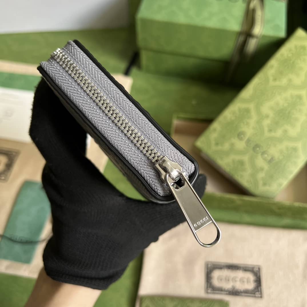 Gvc*1 Mens GG Embossed Zip Replica Wallet 625558