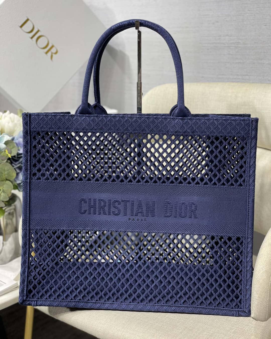 Chr1st1an D10r Mesh Book Tote Bag Dupe