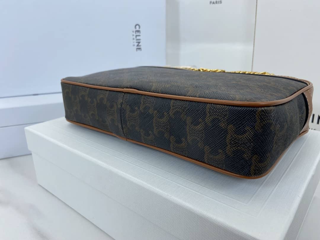 Ce1i*e Bag Dupe Triomphe Canvas Calfskin Small Patapans Bag