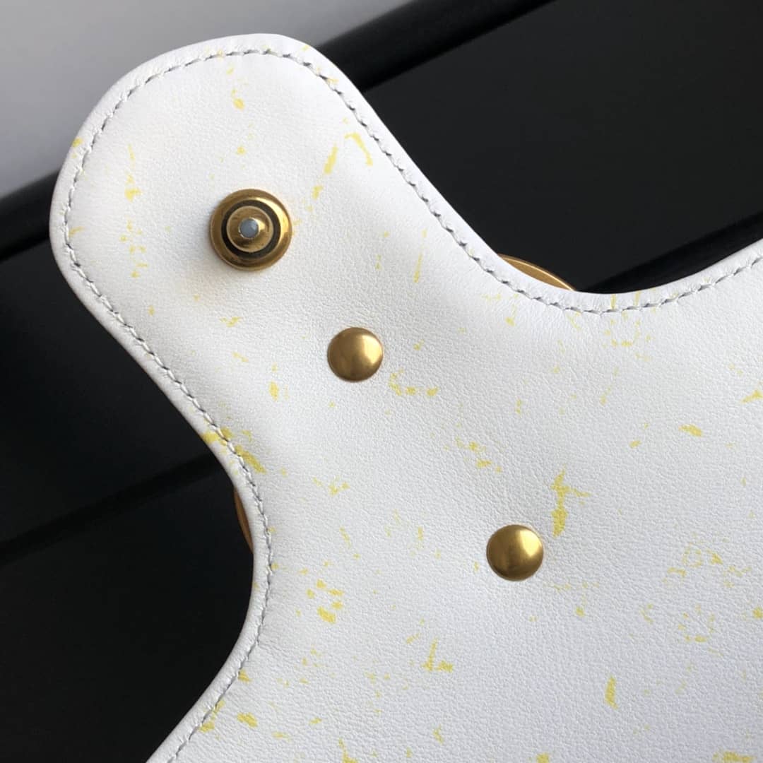 Gvc*1 GG Marmont Matelasse Shoulder Bag Replica White 443497