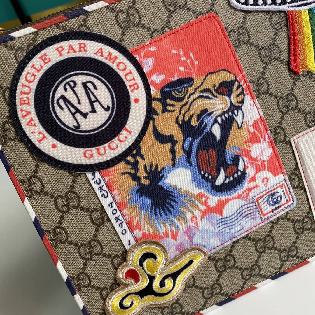 Gvc*1 GG Svp*me Monogram Courrier Zip Pouch Replica 473915