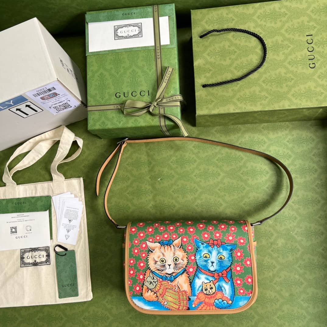 Gvc*1 Children Cat Print 664143 Replica Messenger Bag