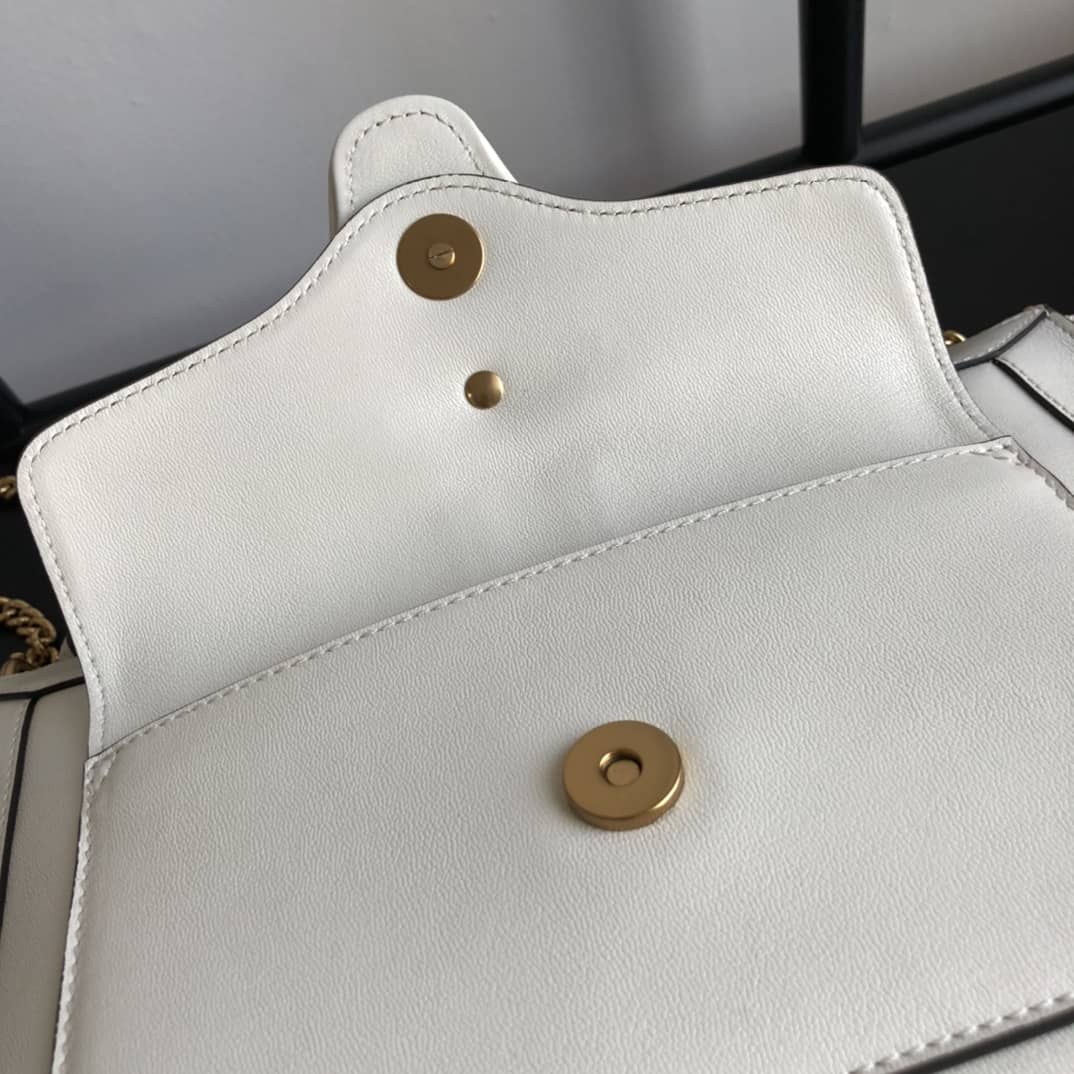 Gvc*1 Small Shoulder Bag With Double G Replica White 648999