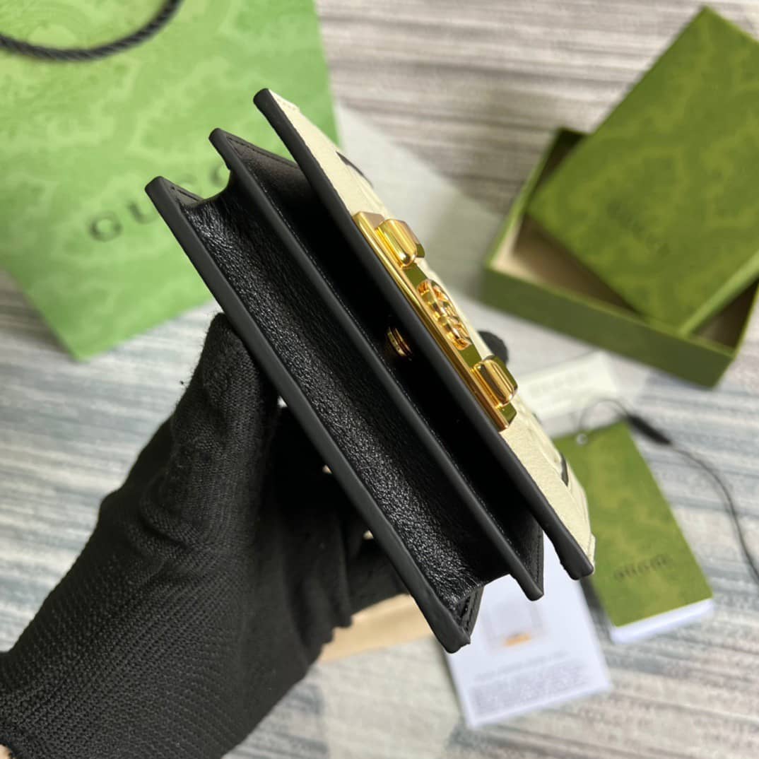 Gvc*1 GG Card Case Wallet White 676150 Replica
