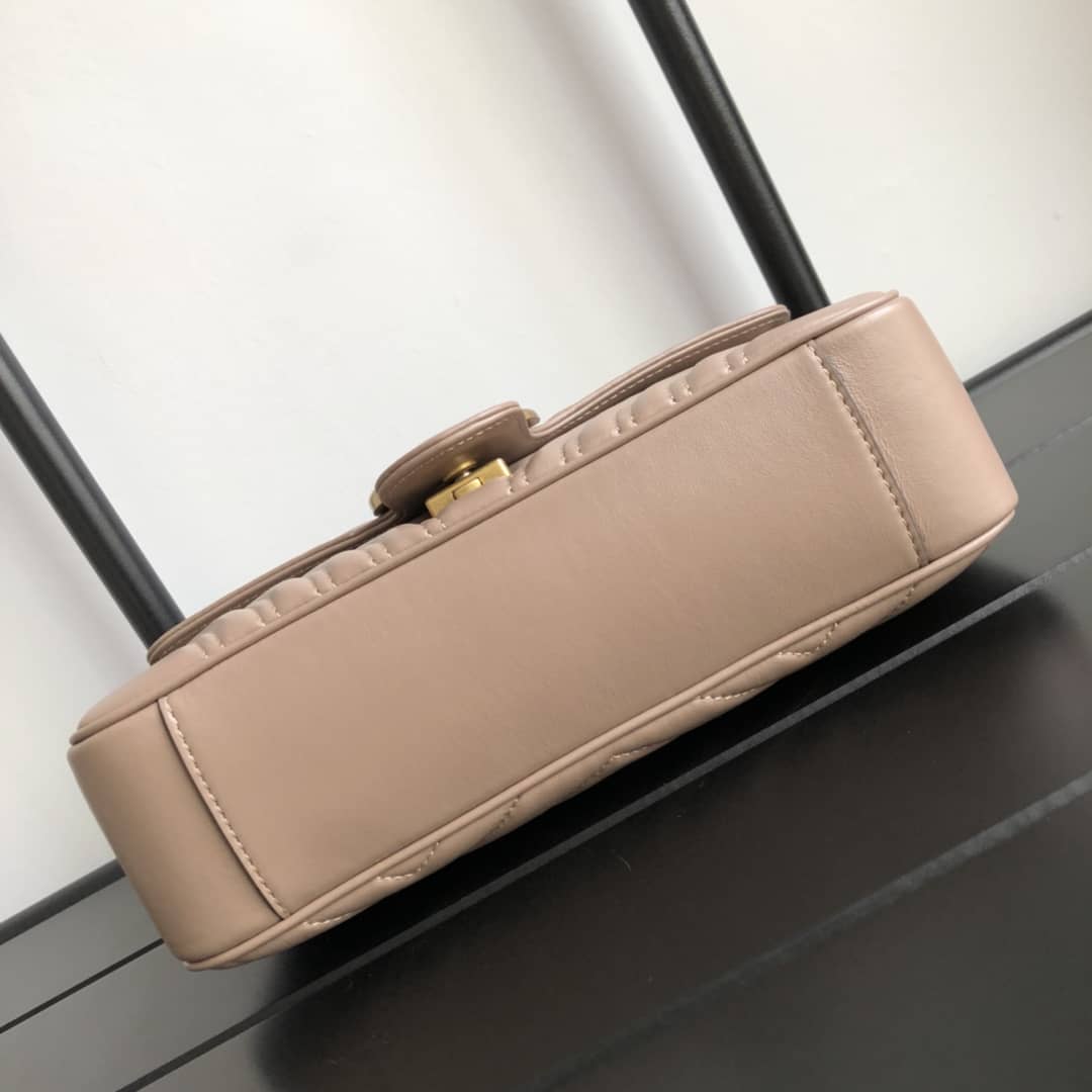 Gvc*1 GG Marmont Matelasse Shoulder Bag Replica Khaki 443497