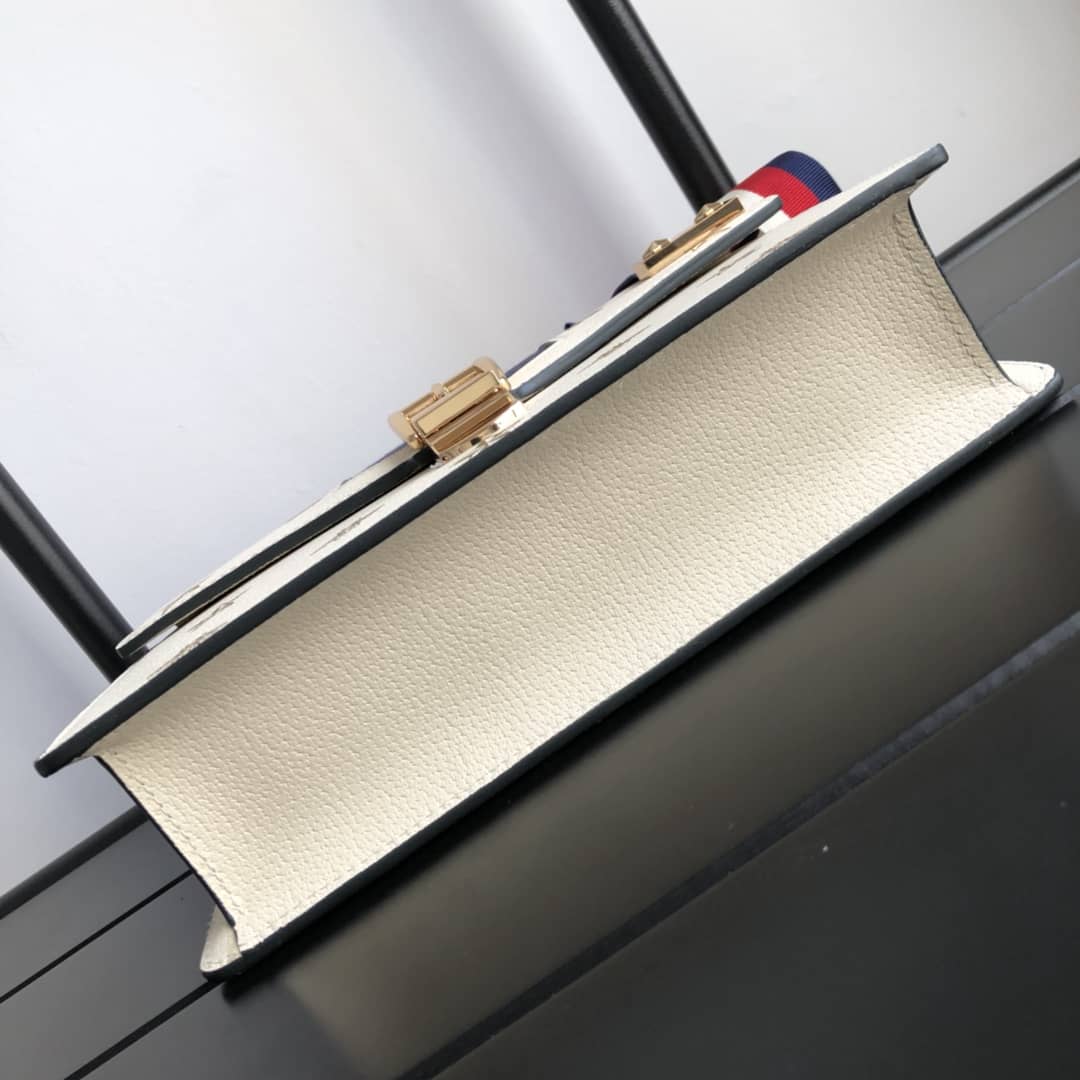 Gvc*1 Sylvie Small Leather Shoulder Bag Replica White 524405