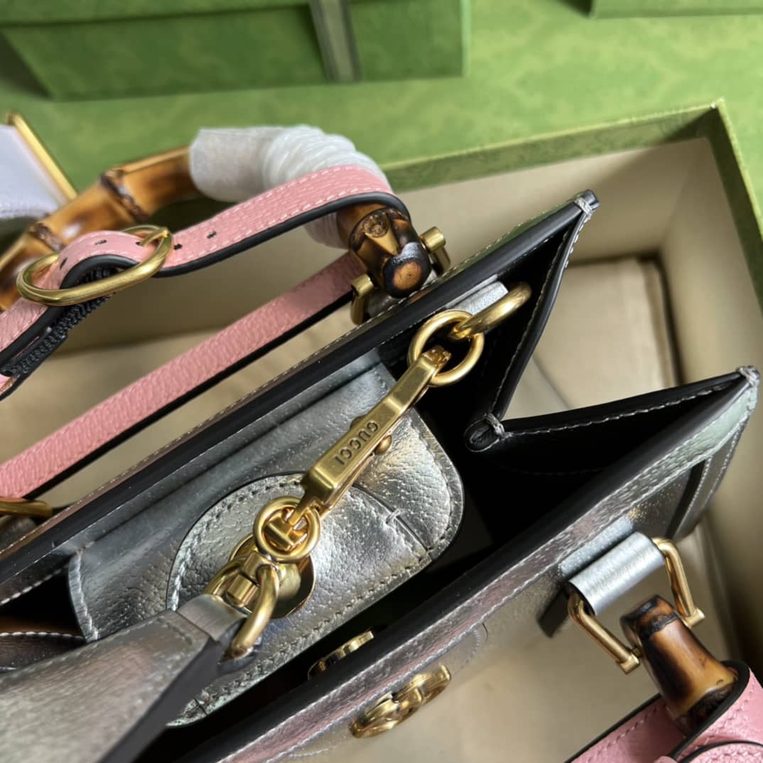 Gvc*1 Diana Mini Tote Silver 702732 Replica Bag