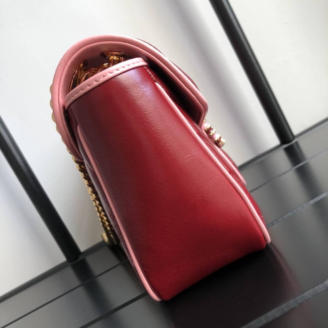 Gvc*1 GG Marmont Matelasse Shoulder Bag Replica Red 443497
