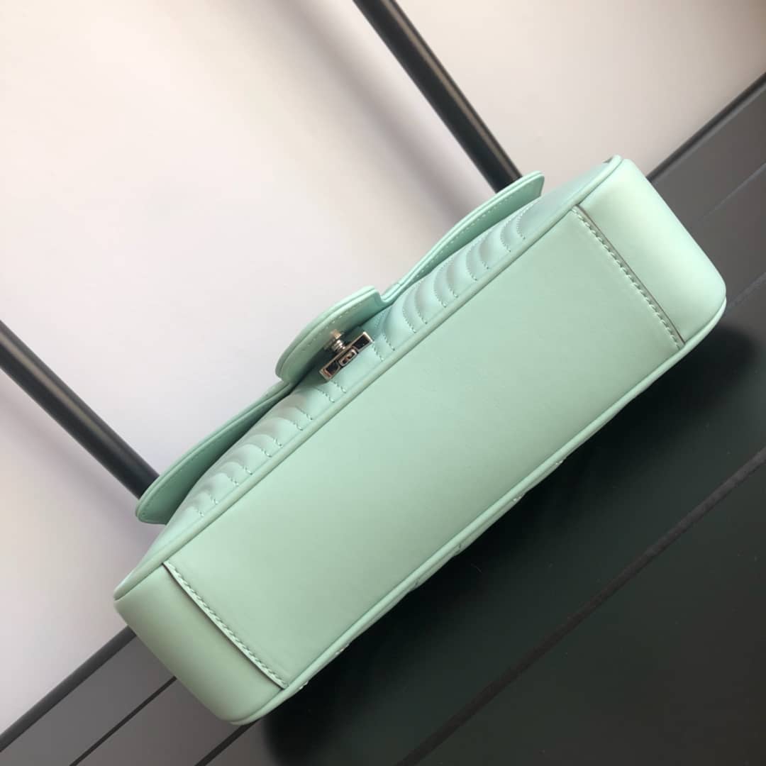 Gvc*1 GG Marmont Matelasse Shoulder Bag Replica Green 443497