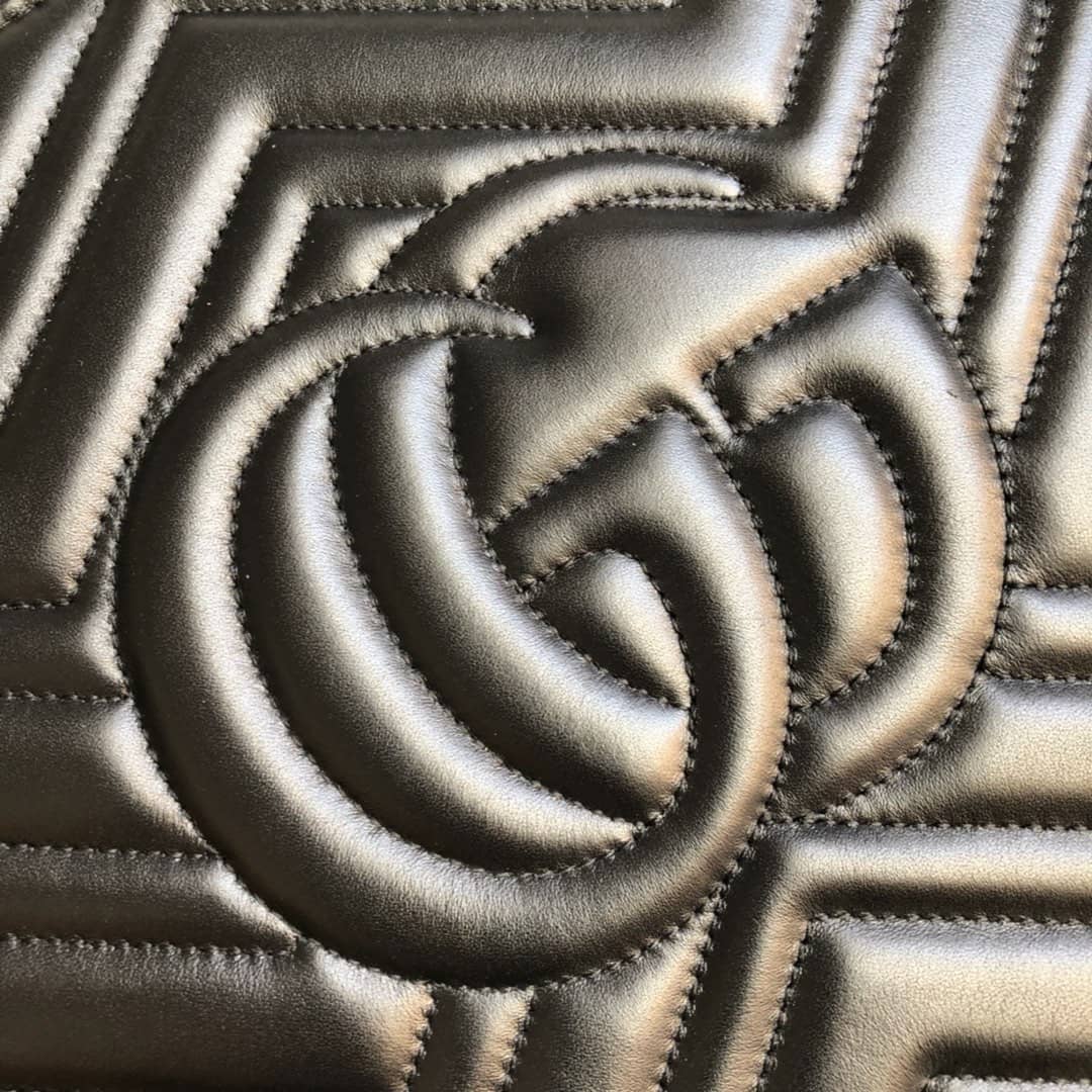 Gvc*1 GG Marmont Chain Shoulder Bag Replica Black 453569