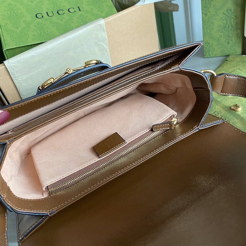 Gvc*1 Horsebit 1955 Shoulder Bag Replica Brown 602204