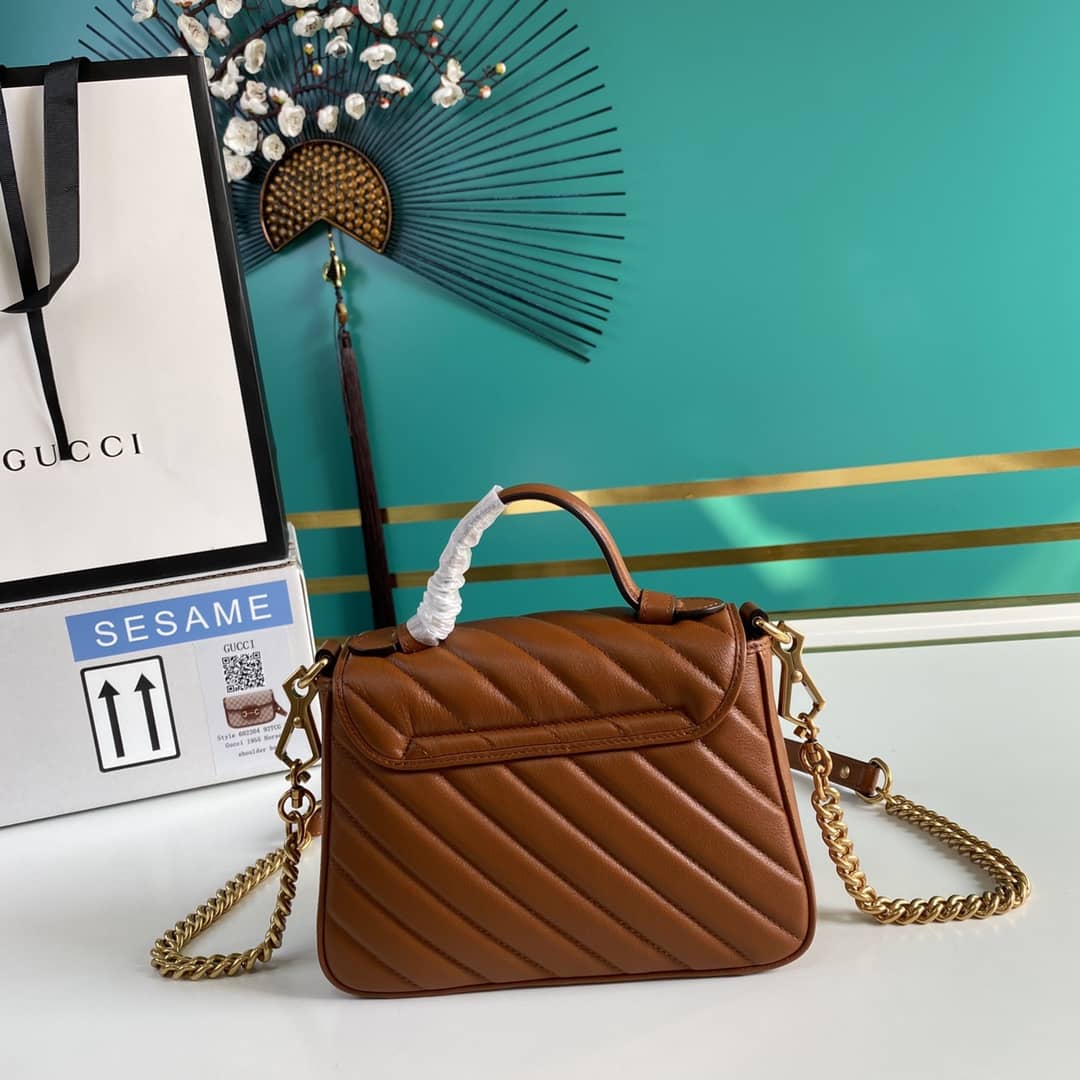 Gvc*1 Marmont GG Mini Top Handle Bag Replica 583571