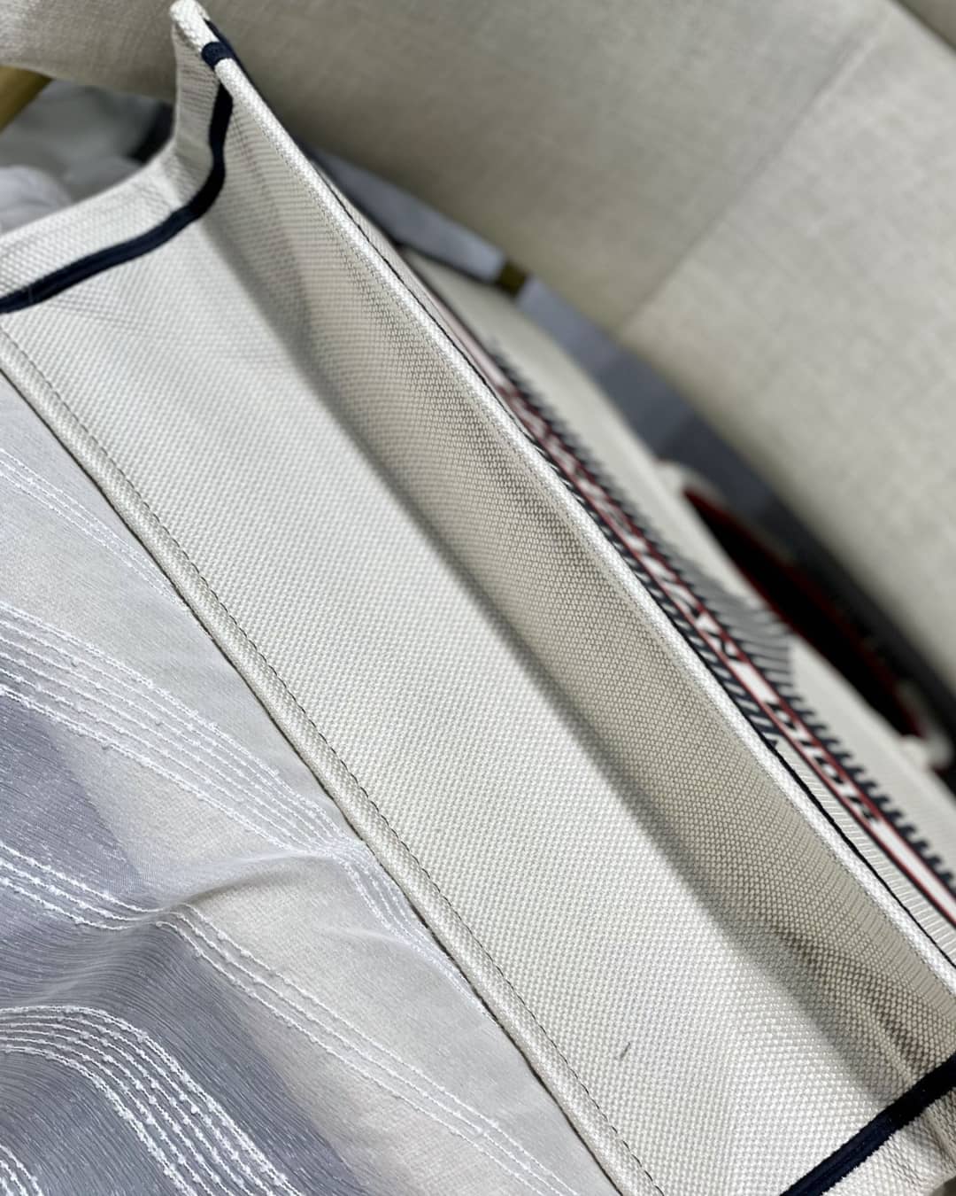 Chr1st1an D10r CD Book Embroidery Replica Tote