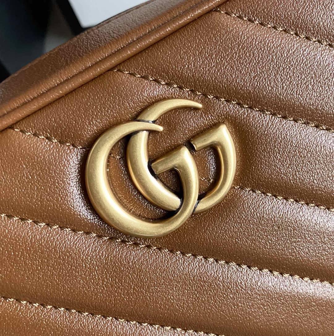 Gvc*1 GG Marmont Matelassé Mini Bag Replica Brown 448065