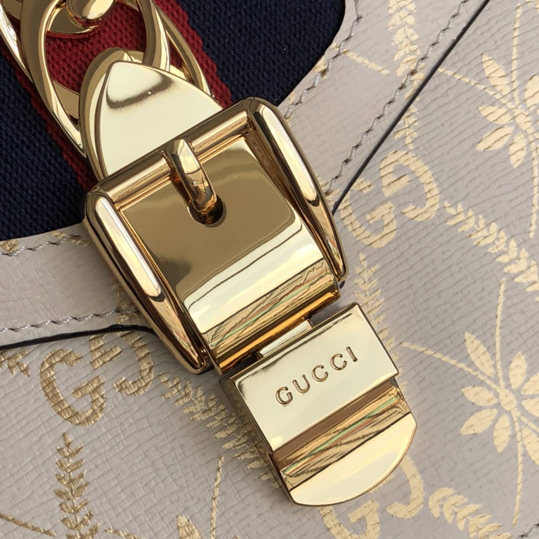 Gvc*1 Sylvie Leather Mini Shoulder Bag Replica White Beige 470270