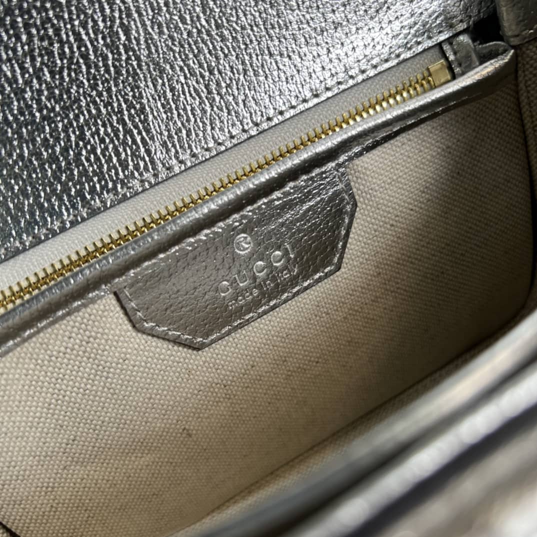 Gvc*1 Bamboo 1947 Small Top Handle Bag 675797 Sliver Replica