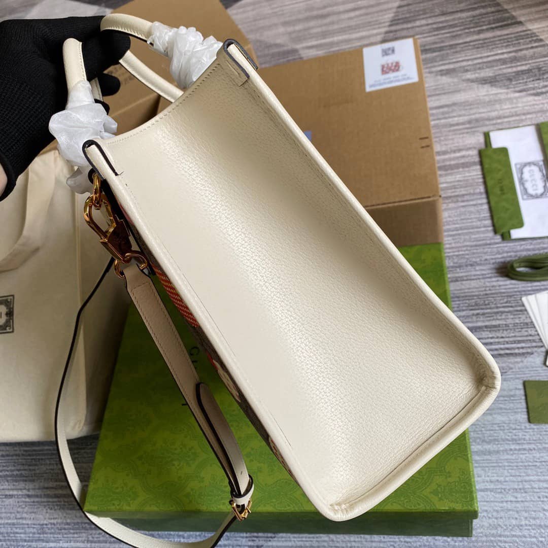 Gvc*1 Canvas GG Svp*me Small Tote Replica Gray 659983