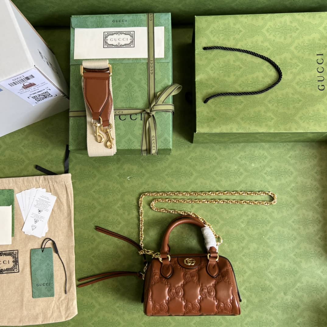 Gvc*1 GG Matelassé Leather Top Handle Shoulder Bag 702251 Replica