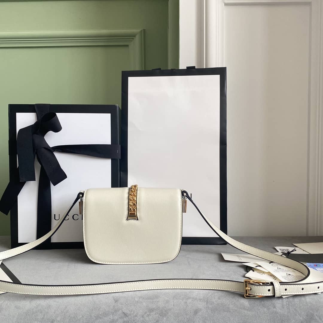 Gvc*1 Ladies Mini Sylvie Shoulder Bag Replica White 615965