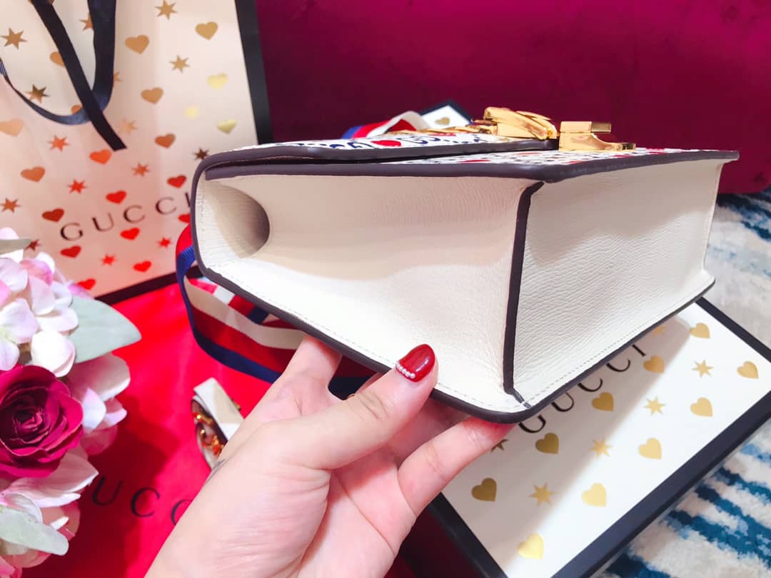 Gvc*1 Sylvie Small Leather Shoulder Bag Replica White Blue 421882