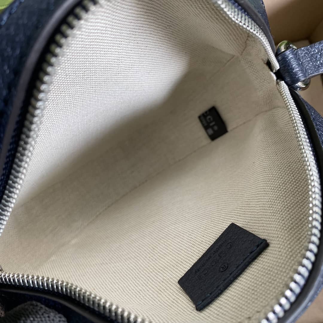 Gvc*1 GG Multicolor Round Shoulder Bag Black Replica 658825